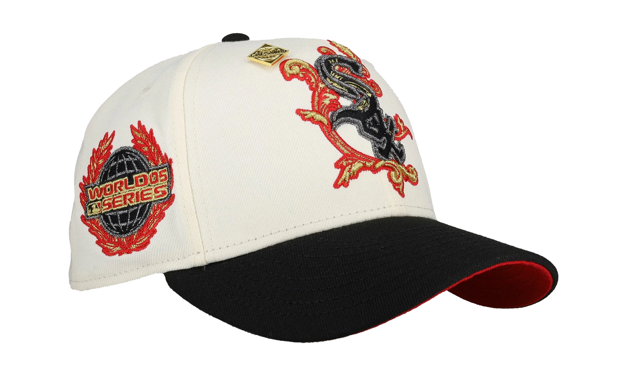 59FIFTY Chicago White Sox 2005 World Series Fitted Hat "Laurel Wreath Metallic" NE417