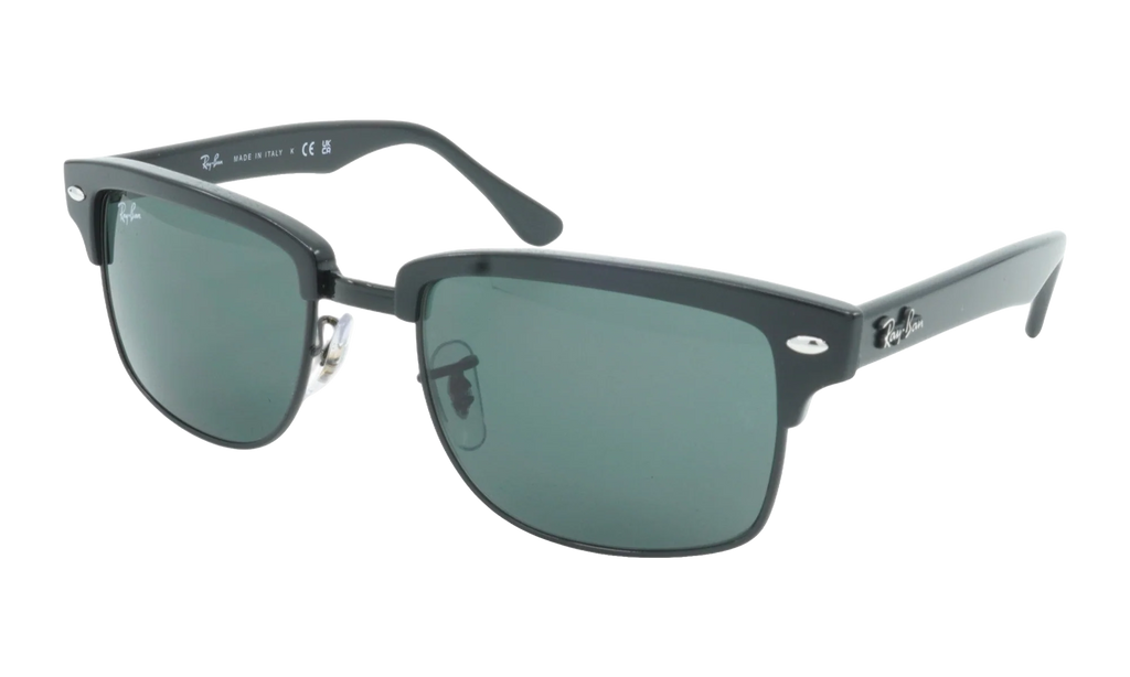 Clubmaster Square Sunglasses "Demi Gloss Black On Black" RB4190-877_52