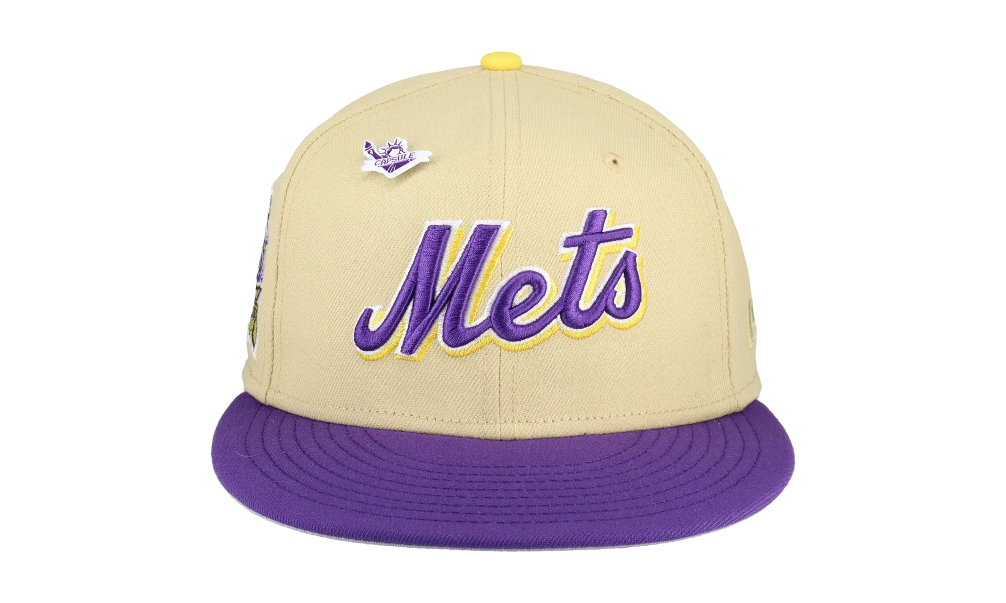59FIFTY New York Mets Liberty Collection 40th Anniversary Patch Fitted Hat "Cream / Purple" NE206