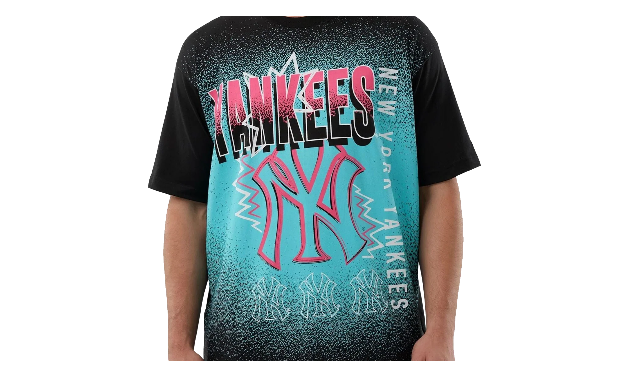 New York Yankees Grafitti T-Shirt "Black / Blue / Pink" 60676339