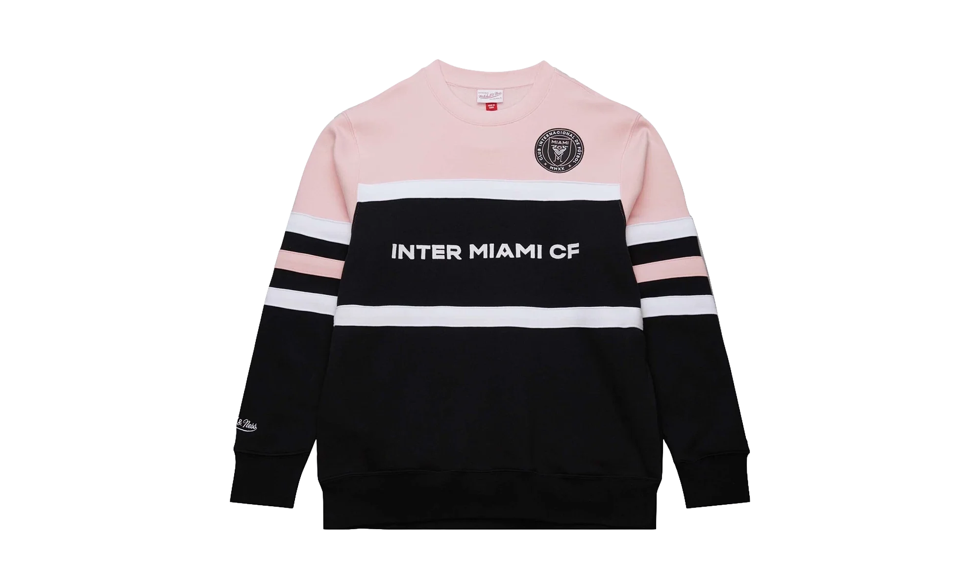MLS Head Coach Fleece Current Logo Crewneck Shirt "Inter Miami CF - Black / Pink" FC8125 IMCBKPK