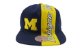 NCAA Over the Top Snapback Cap "Michigan Wolverines - Navy / Yellow" 6MUS1320 UMIYYPPPNYYW