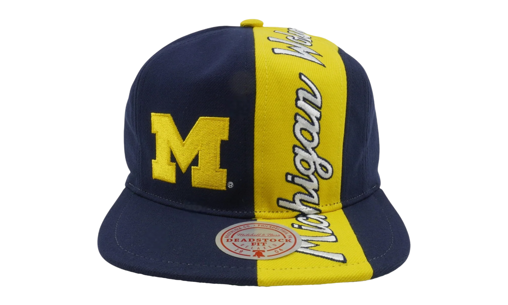 NCAA Over the Top Snapback Cap "Michigan Wolverines - Navy / Yellow" 6MUS1320 UMIYYPPPNYYW