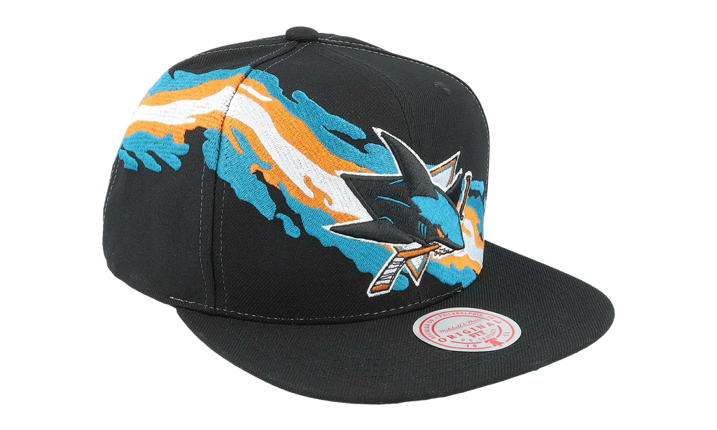 NHL Vintage Paintbrush Snapback Cap "San Jose Sharks - Black" 6HSSSH22087 SJSBLCK