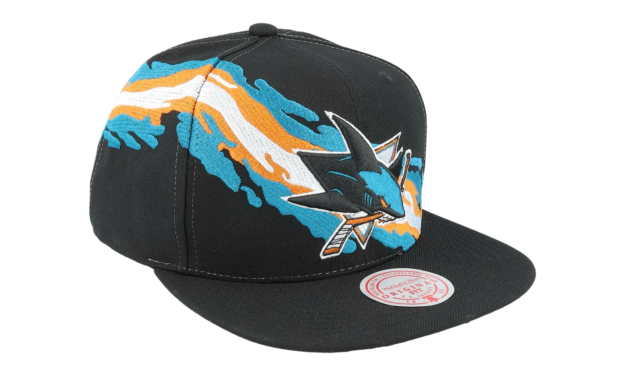 NHL Vintage Paintbrush Snapback Cap "San Jose Sharks - Black" 6HSSSH22087 SJSBLCK
