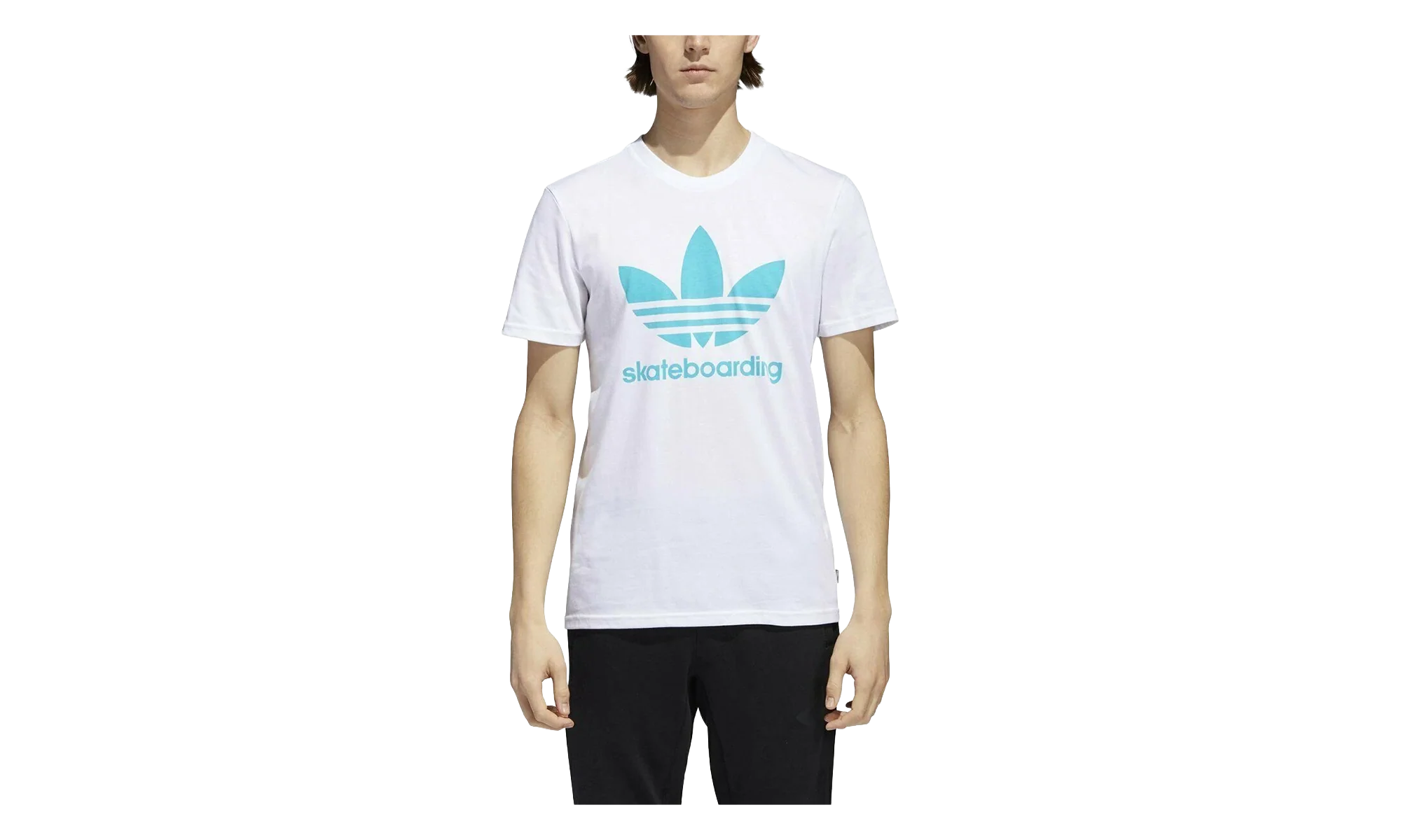Skateboarding Clima 3.0 T-Shirt "White / Energy Blue" CW2350