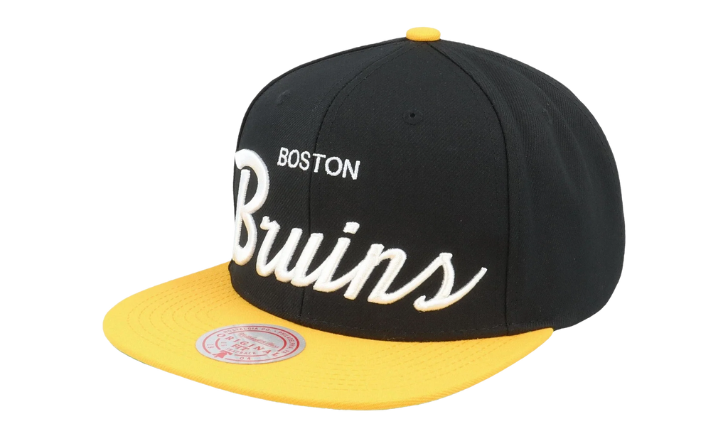 NHL Vintage Script Snapback Cap "Boston Bruins - Black" 6HSSSH22086 BBNBLCK
