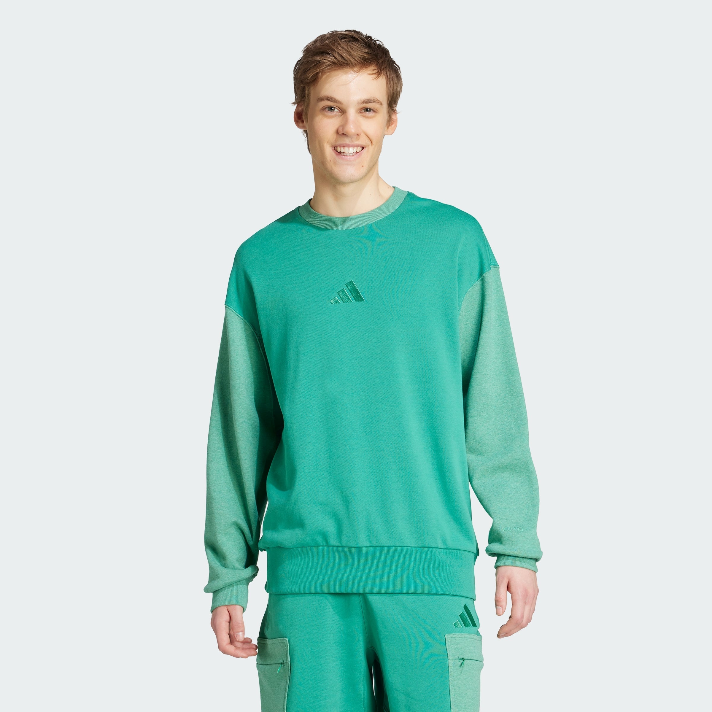 Men's adidas All SZN French Terry Colorblock Crew Sweatshirt