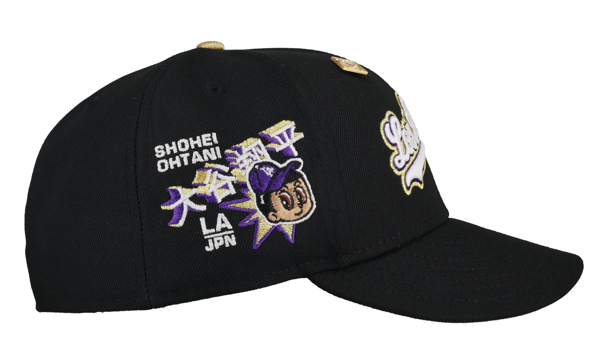 59FIFTY Los Angeles Dodgers "GLOWtani" Fitted Hat "Black / Gold / Purple" 123451301145