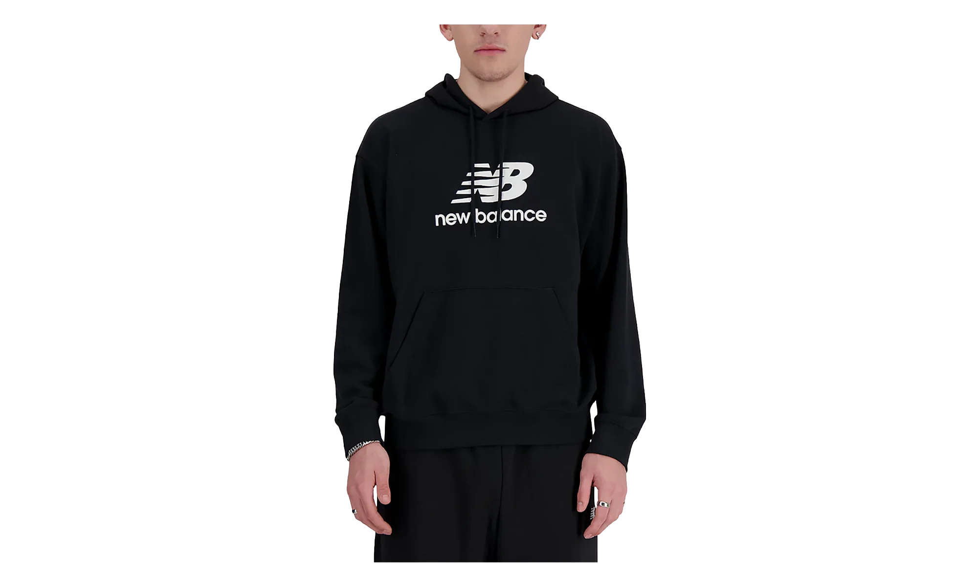 Sport Essentials Fleece Logo Hoodie "Black / White" MT41505BK