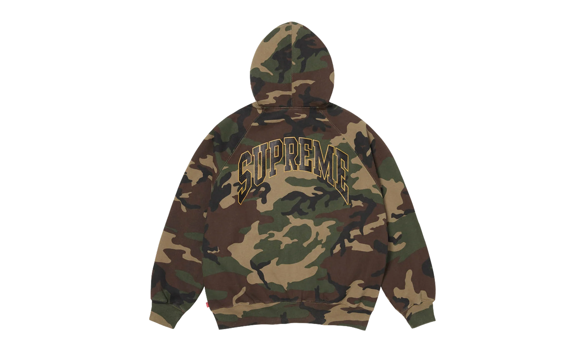 Cracked Raglan Zip Up Hooded Sweatshirt "SS26 - Woodland Camo" SU27507
