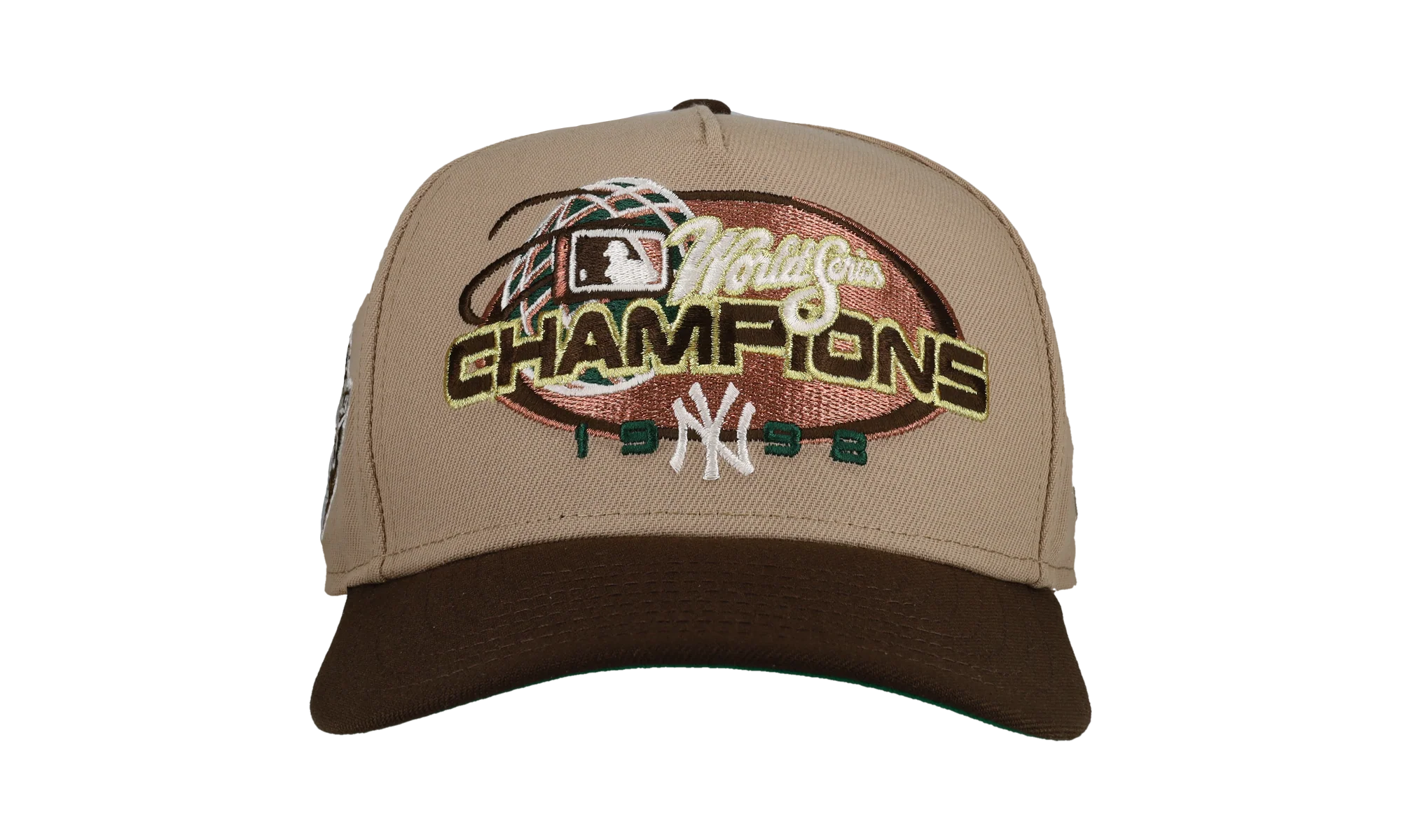 9FIFTY New York Yankees 1998 World Series Champs A Frame Snapback Hat "Tan" NE244