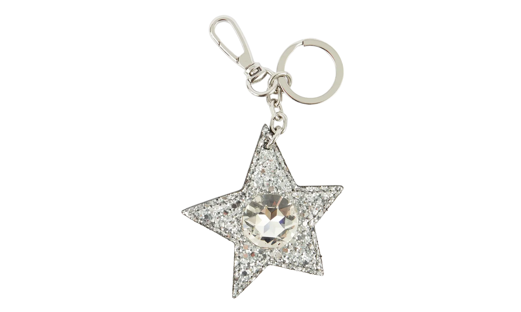Rhinestone Star Glitter Keyring "Silver" S35UA0176P3508H7730