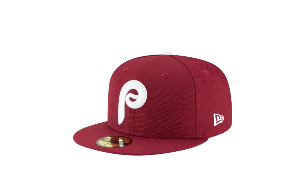59Fifty MLB Philadelphia Phillies 1970 Cooperstown Fitted Hat "Burgundy" 11590961