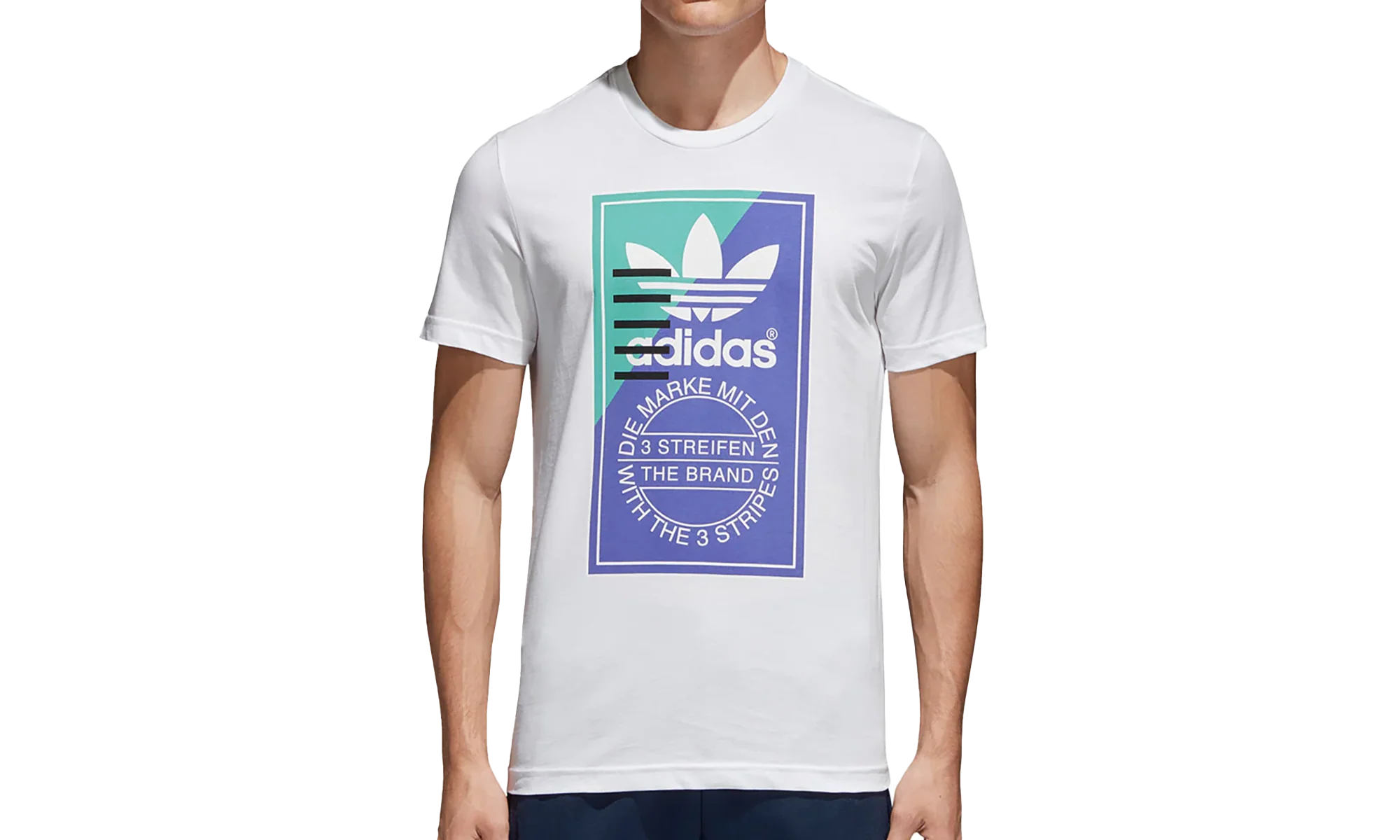 Front Graphic Shortsleeve T-Shirt "White / Blue" CD6833