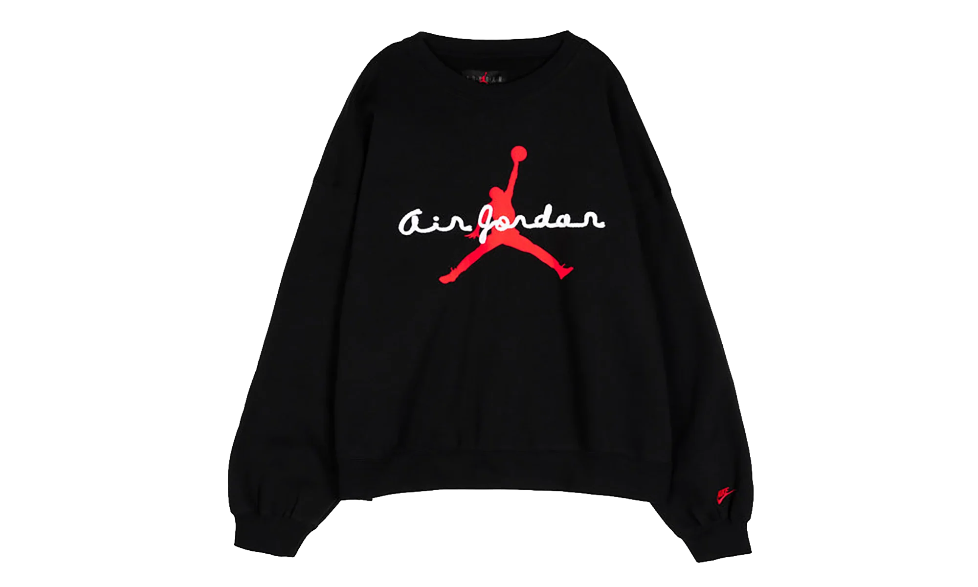 Jordan Brooklyn Fleece Crewneck Sweatshirt "Black / Infrared 23" IF1845 010