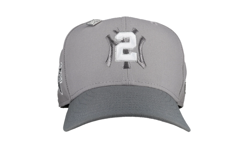 59FIFTY New York Yankees Derek Jeter Script Fitted Hat "Cool Grey" NE282