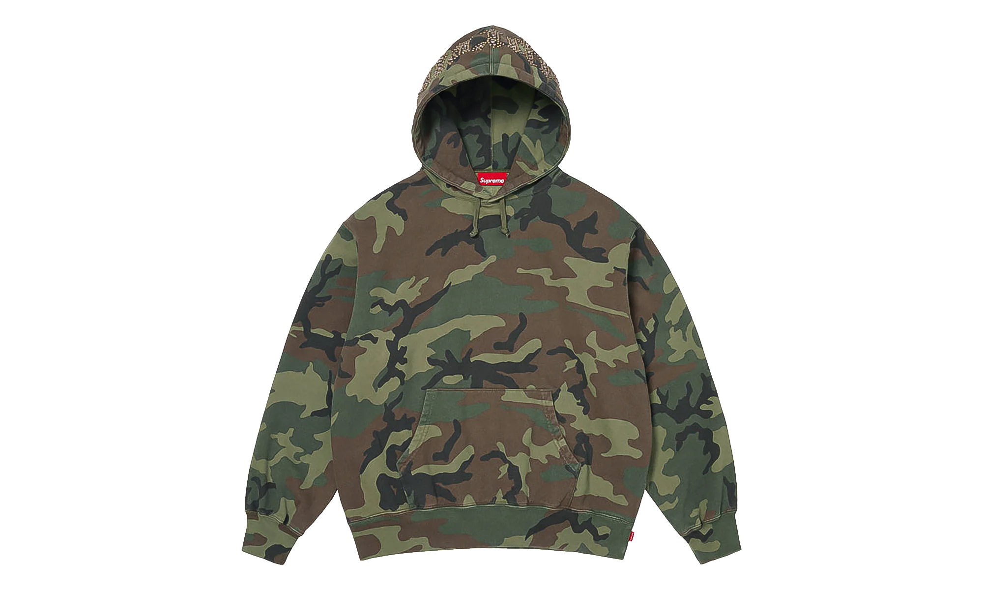 Overdyed Studded Hooded Sweatshirt "SS26 - Camo" SU27376