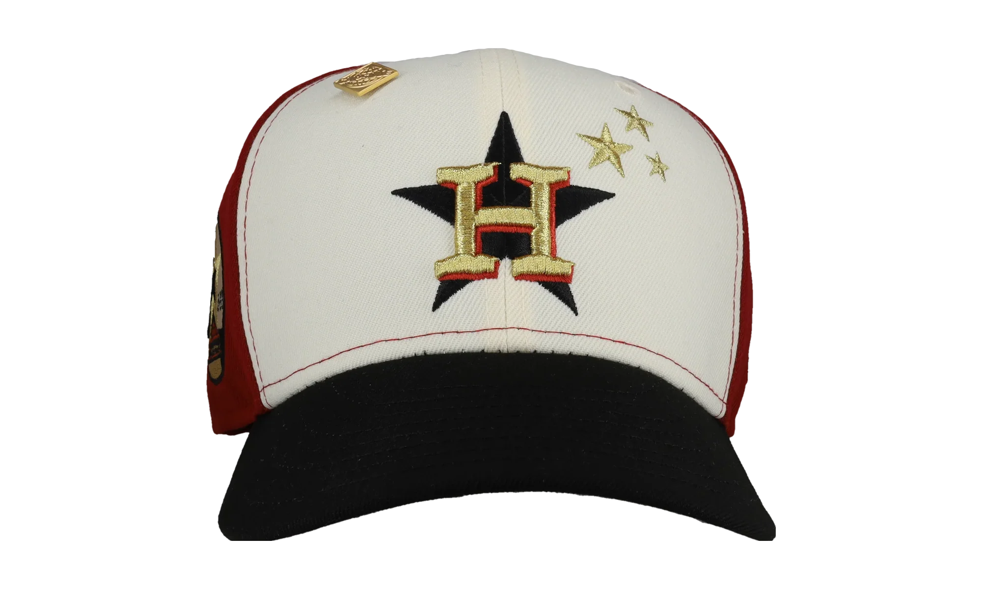 59FIFTY Houston Astros 35 Great Years Pinwheel Fitted Hat "Red / Chrome" NE125