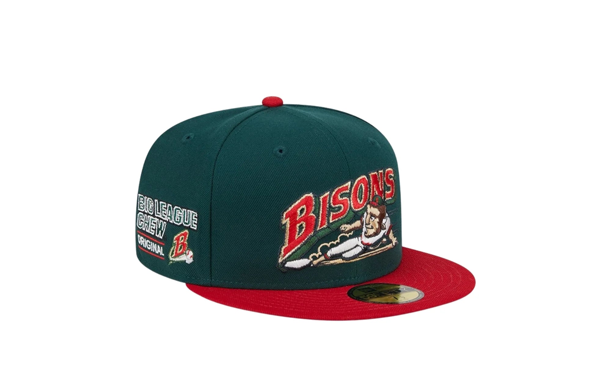 Chew Buffalo Bisons 59FIFTY Fitted Hat "Big League -Green" 60507011