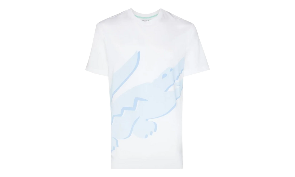Crocodile Print Organic Cotton T-Shirt "White" TH2604 001