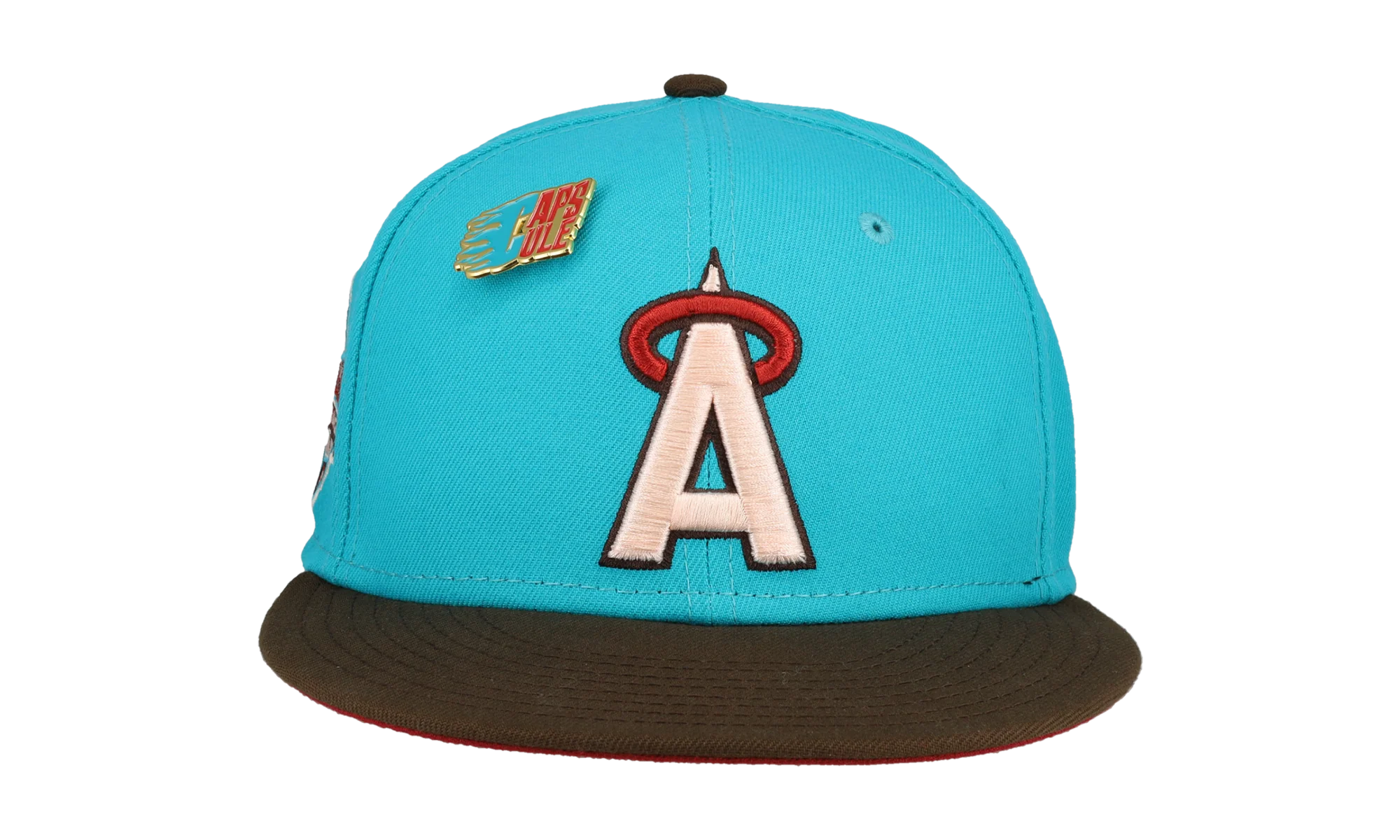 59FIFTY California Angels 1989 All Star Game Fitted Hat "Nitro Teal / Brown" 123451291272