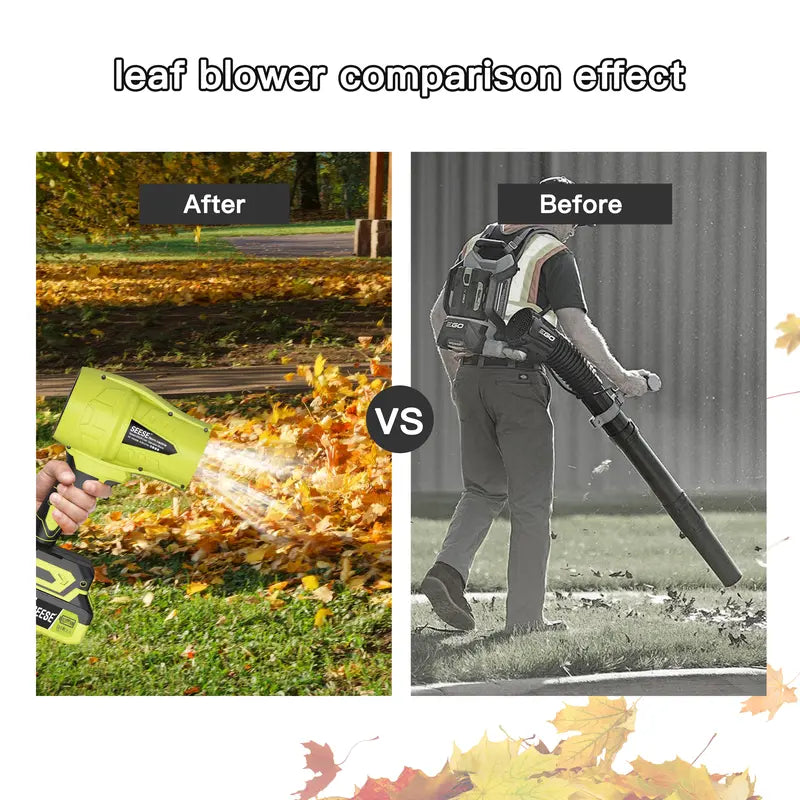 Cordless Turbo Jet Blower, High-Power Air Duster & Leaf Blower, Pure Copper Motor