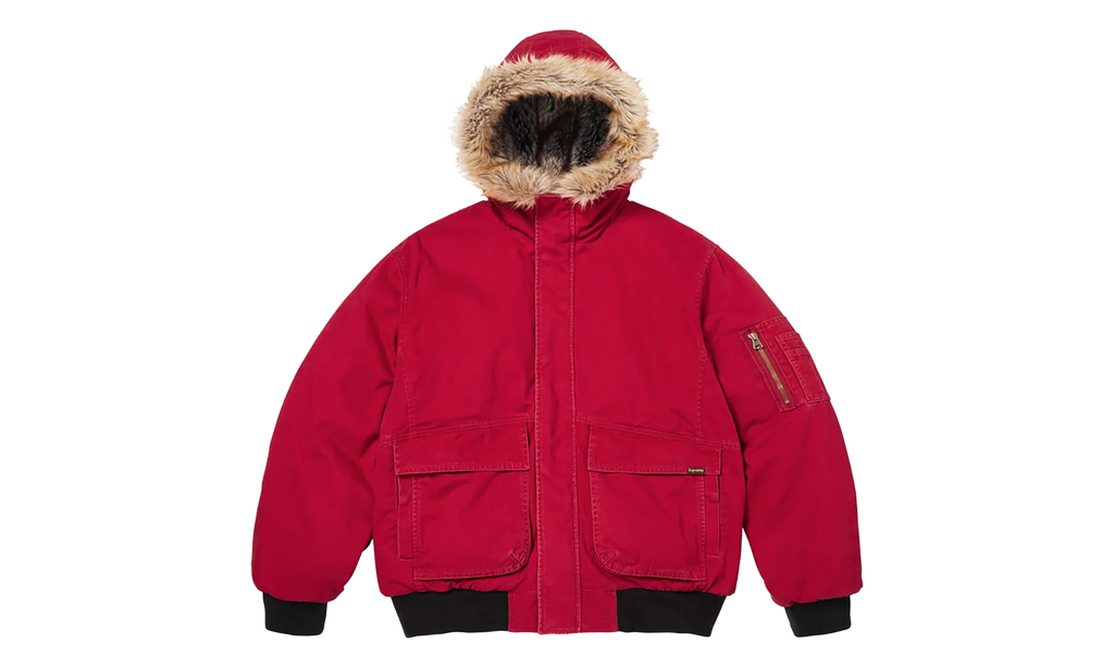 Reversible Faux Fur Hooded Work Jacket "SS26 - Red" SU27010