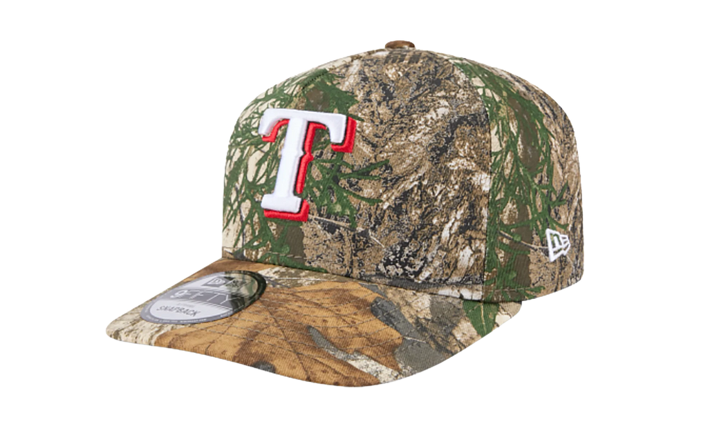 9FIFTY Texas Rangers A Frame Snapback Hat "Real Tree" NE398
