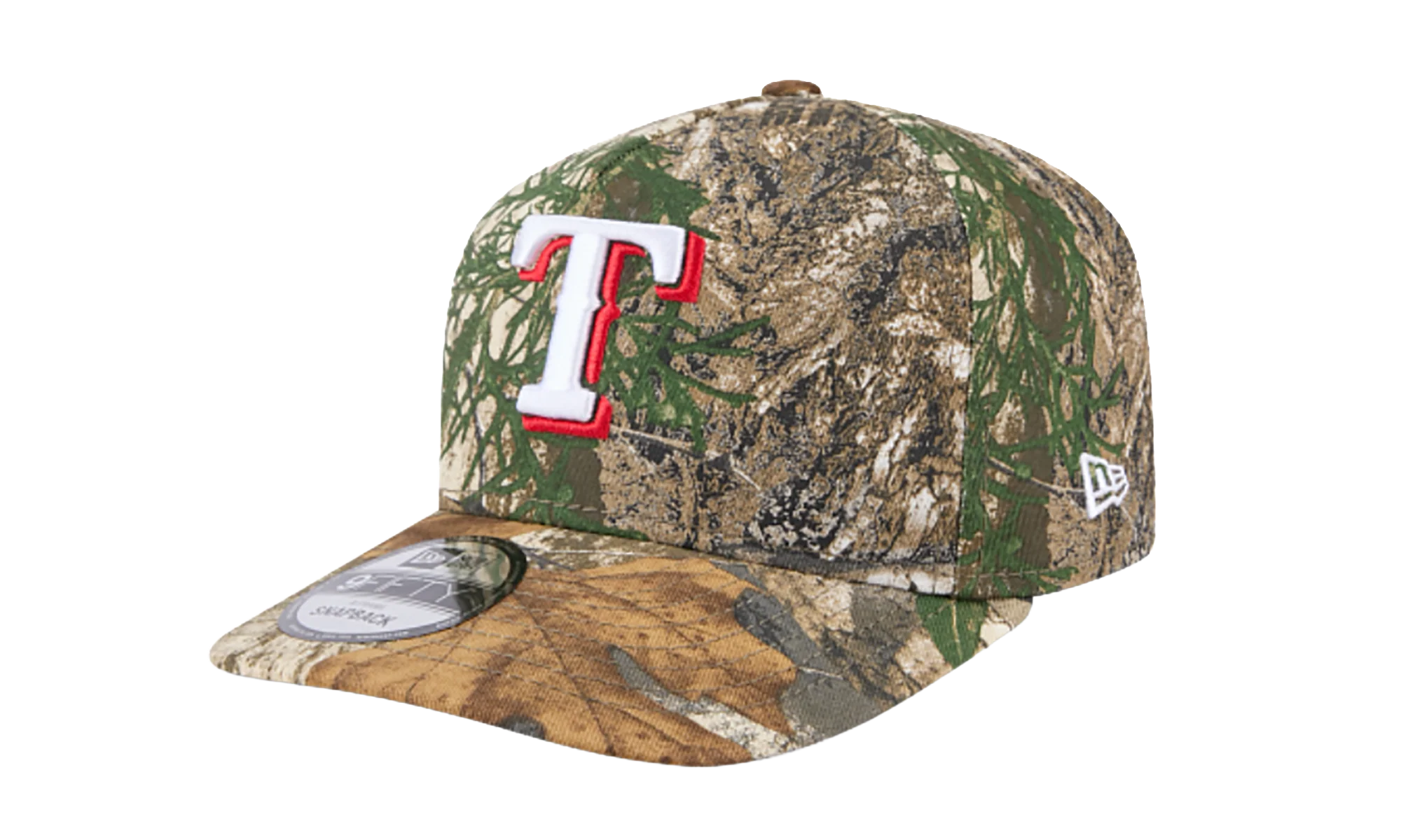 9FIFTY Texas Rangers A Frame Snapback Hat "Real Tree" NE398