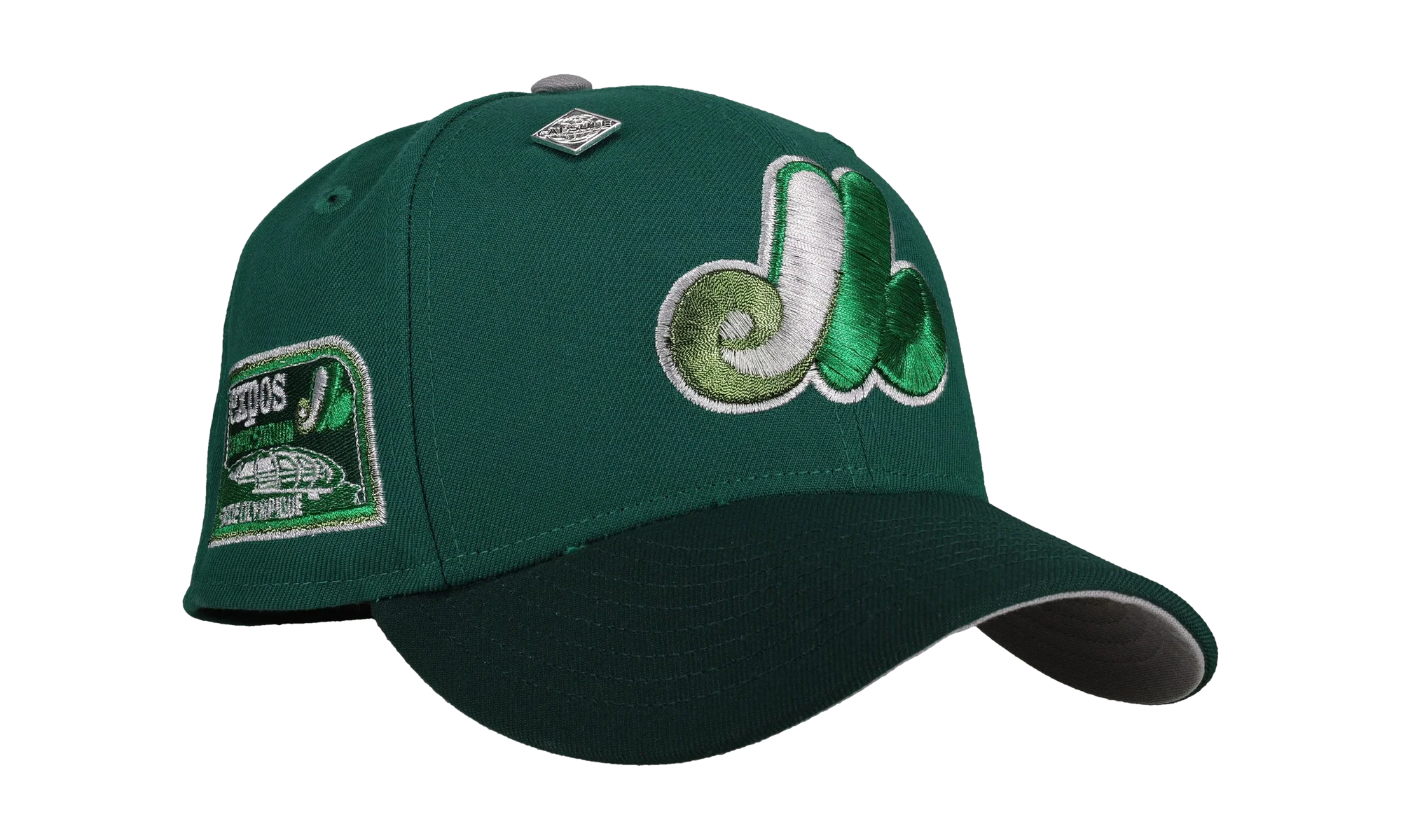 59FIFTY Montreal Expos Olympic Stadium Metallic Fitted Hat "Green" NE418