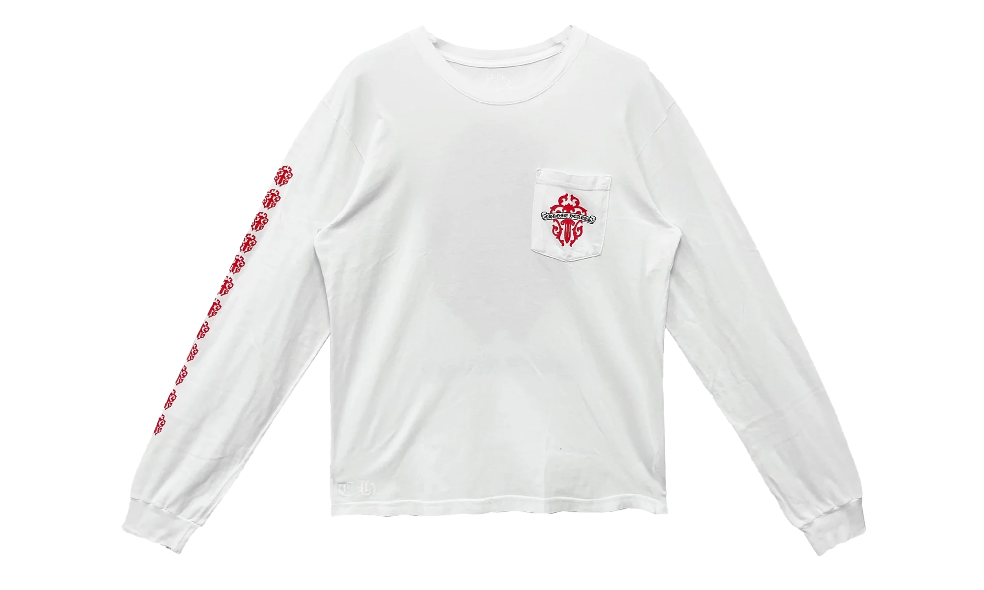 Red Dagger Long Sleeve T-Shirt "White" CHRM0738