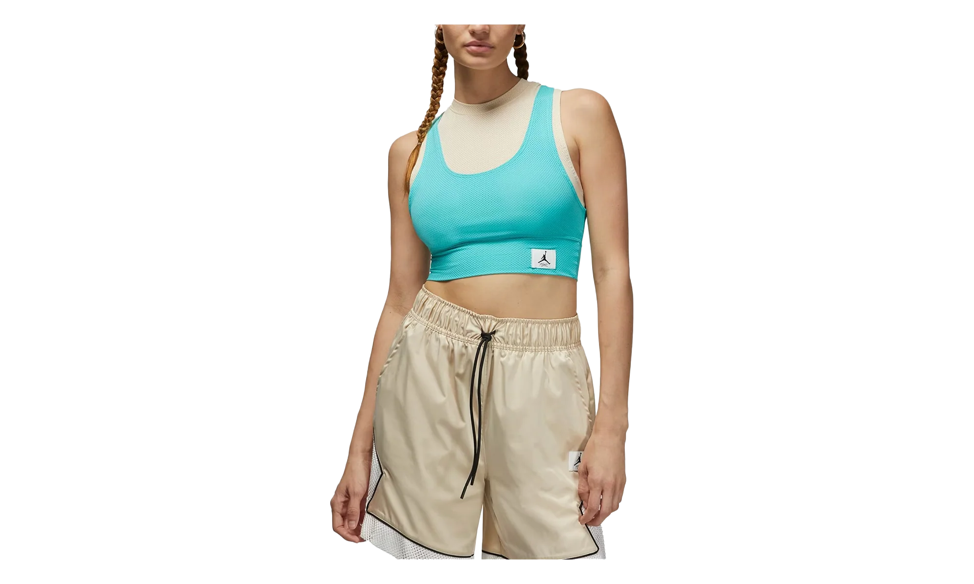 Air Jordan Essentials Crop Top WMNS "Sandrift / Washed Teal" DN0602 126