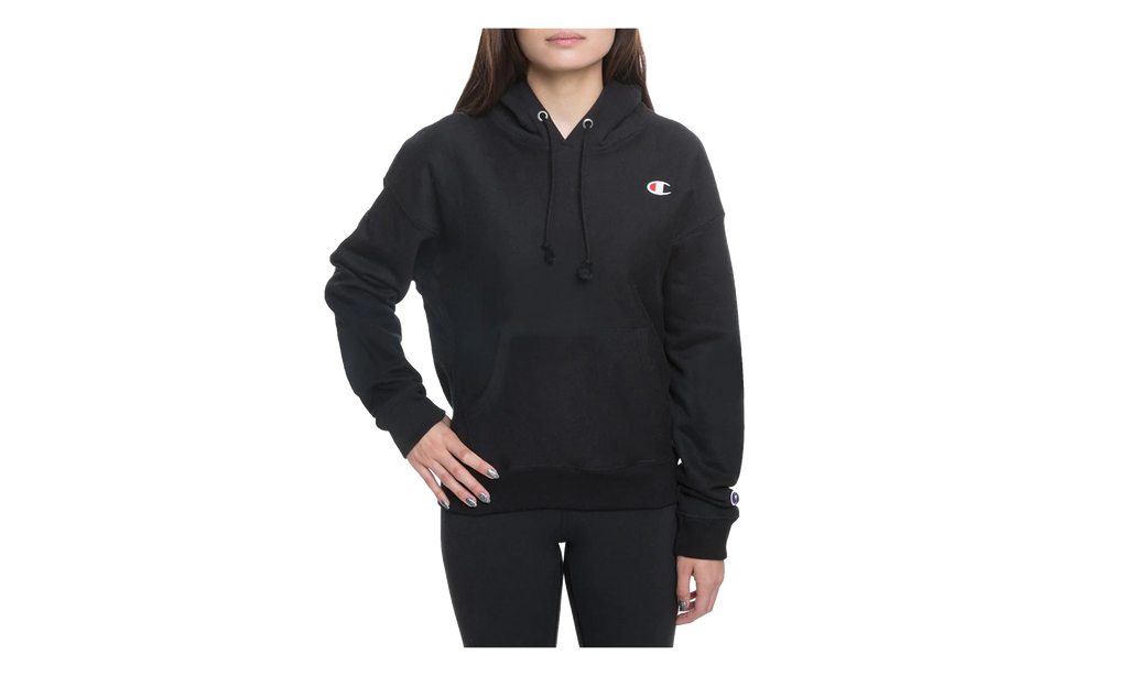 Reverse Weave C Logo Regular Fit Pullover Hoodie WMNS "Black" GF757 003