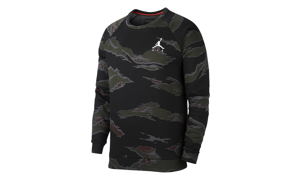 Jordan Jumpman Fleece Camo Crew Sweatshirt "Black" AV2310 010