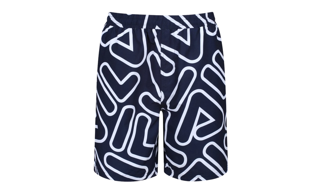 YASH Outline All Over Print Swim Short "Peacoat / White" LM015913 410