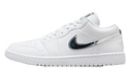 Womens Air Jordan 1 Low SE "White Metallic Silver'" IQ9381 100