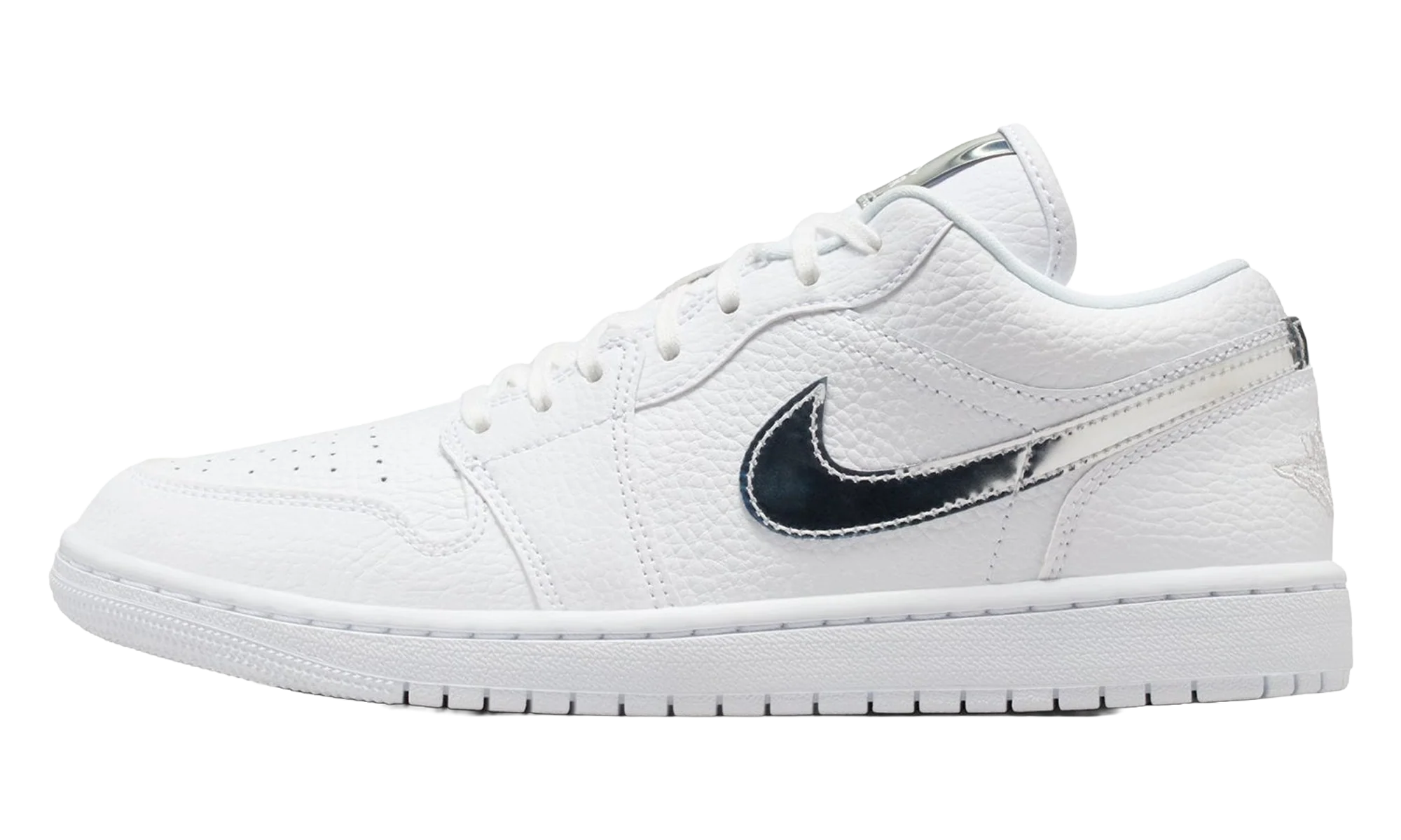 Womens Air Jordan 1 Low SE "White Metallic Silver'" IQ9381 100