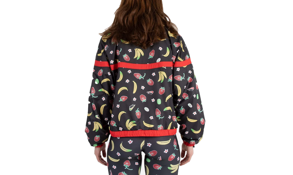 Sportswear Woven Printed Jacket WMNS "Black Red" CJ3719 010