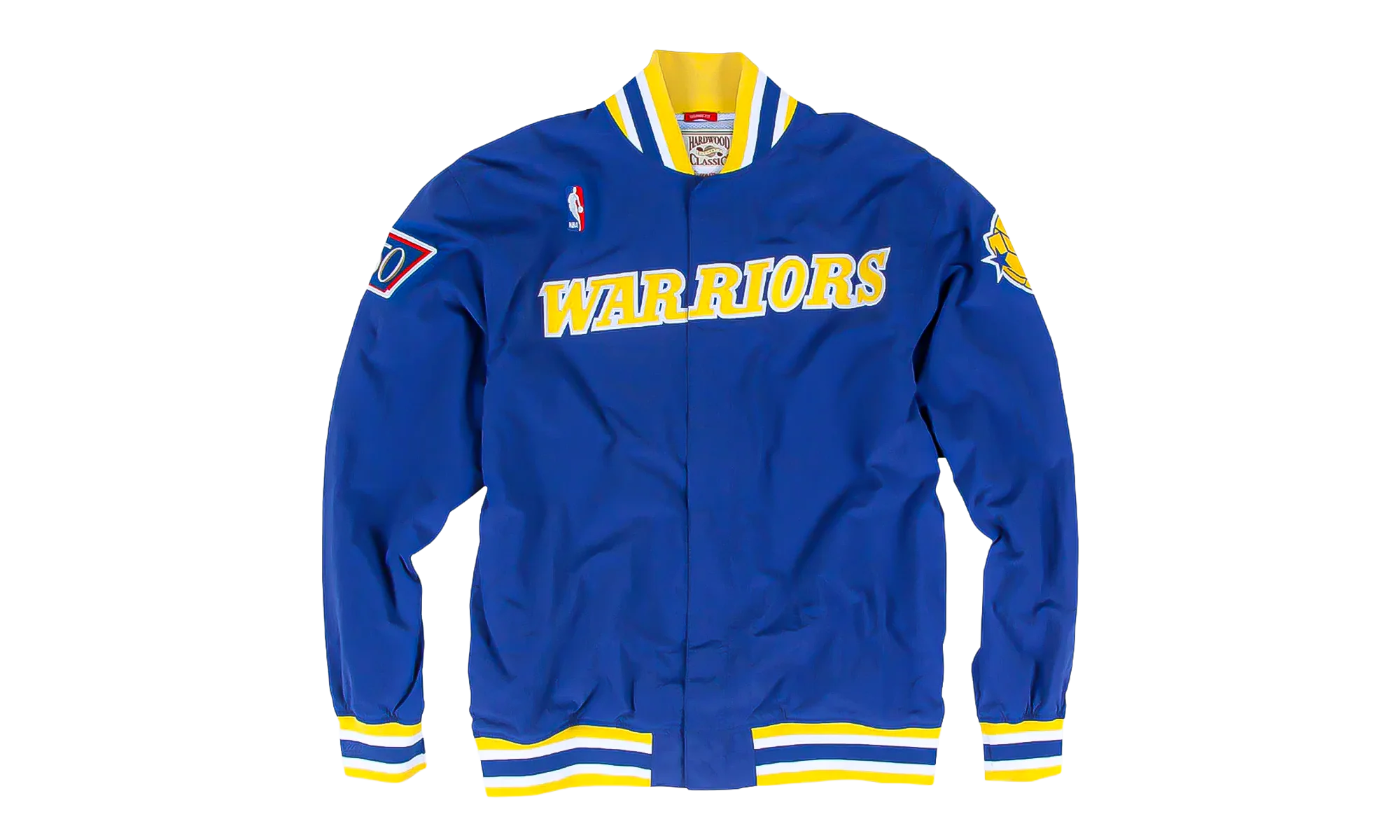 NBA Authentic Away Warm-Up Jacket "1996-97 Golden State Warriors - Blue / Yellow" 6056S310D96GSW
