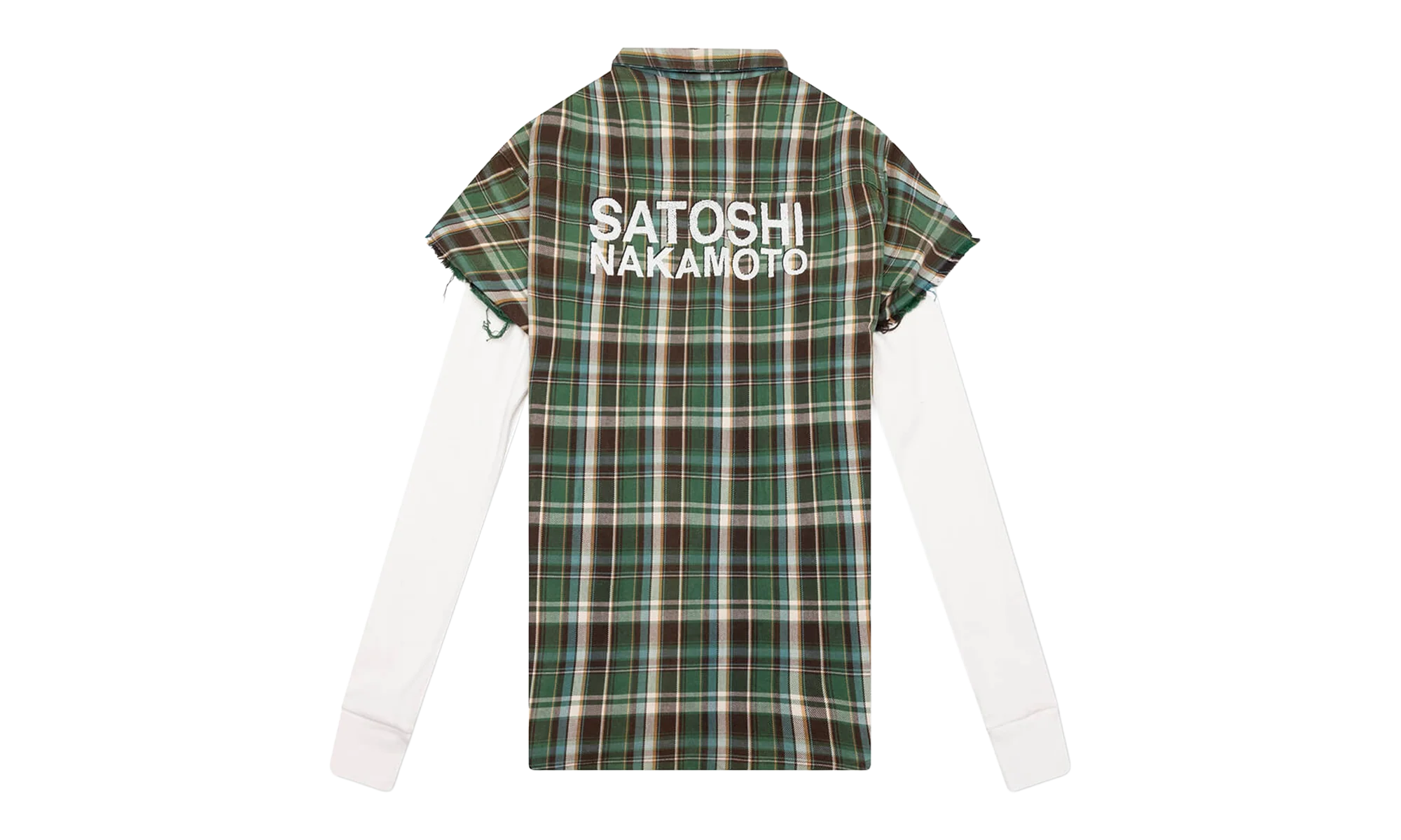 Bender Cut Off Flannel "Green Plaid" SAT002