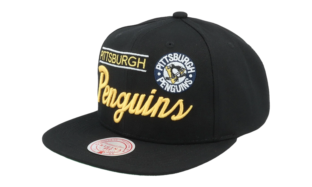 NHL Retro Lock Up Snapback Cap "Pittsburgh Penguins - Black" 6HSSLD21213 PPEBLCK