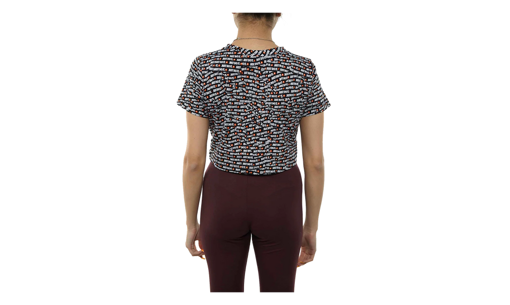 JDI Anniversary AOP Crop Top WMNS "Black / White - Orange" AQ0249 010