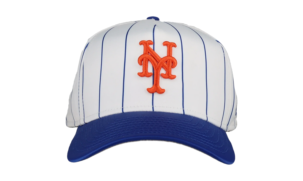 9FIFTY New York Mets Pinwheel A Frame Snapback Hat "White / Royal Blue" NE210