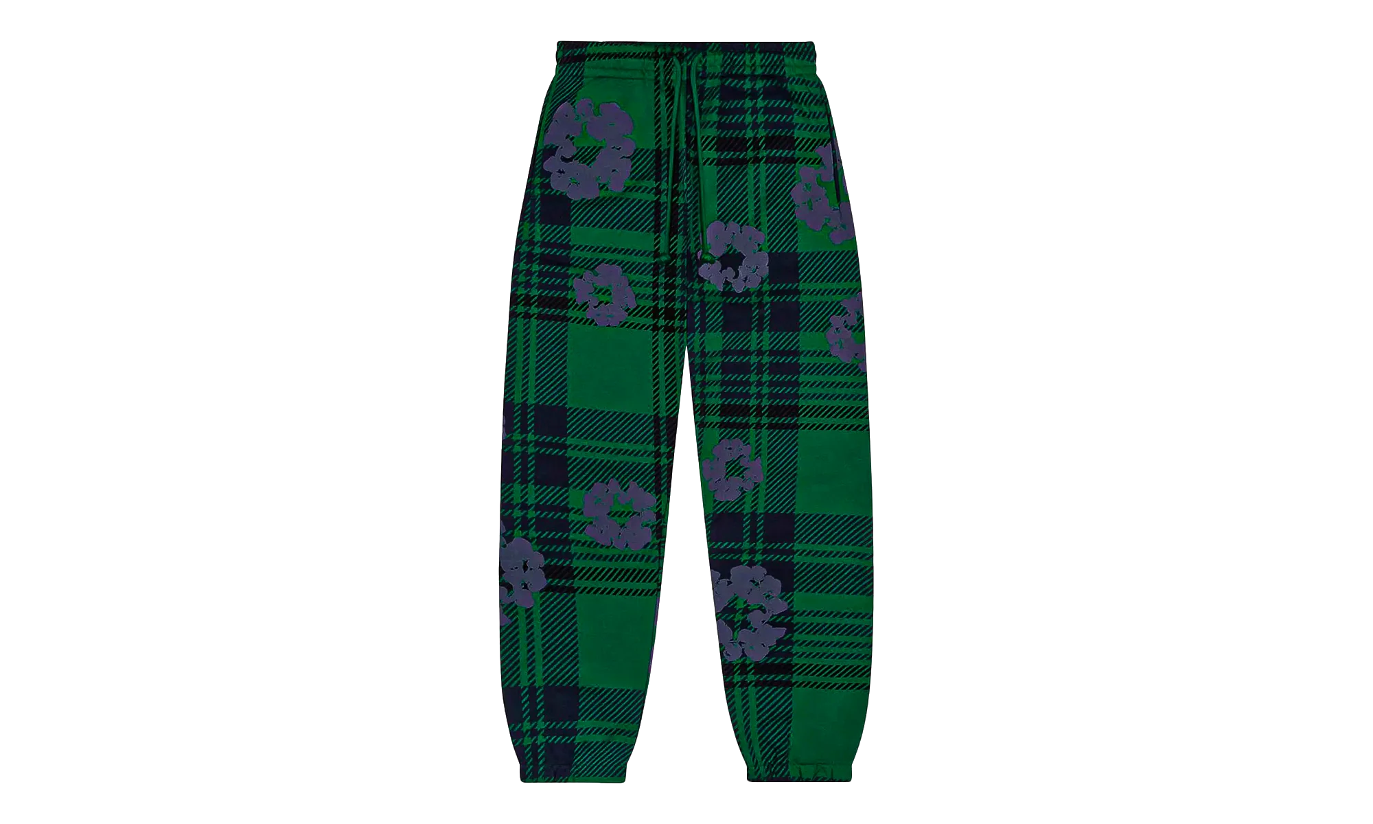 Plaid Cotton Wreath Sweatpants "Green" DT386