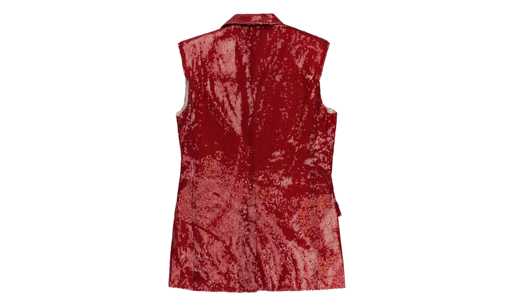 Sequin Sleeveless Blazer WMNS "Red" VAQSS20OW08