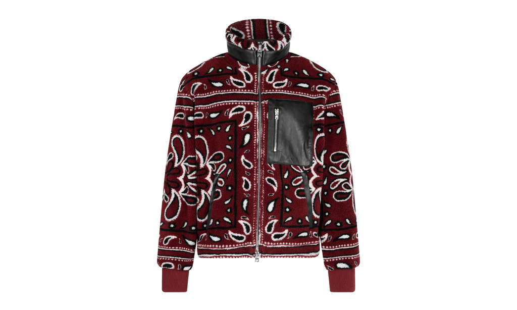 Fleece Zip Up Jacket "Red" MKF009 643