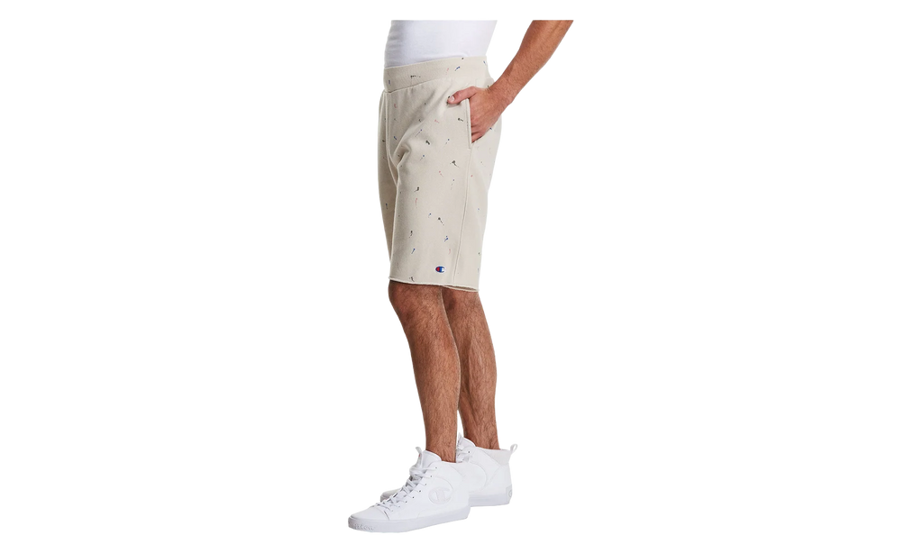 C-Life Reverse Weave Paint Splatter Shorts "Pebblestone" 825977 AZXC