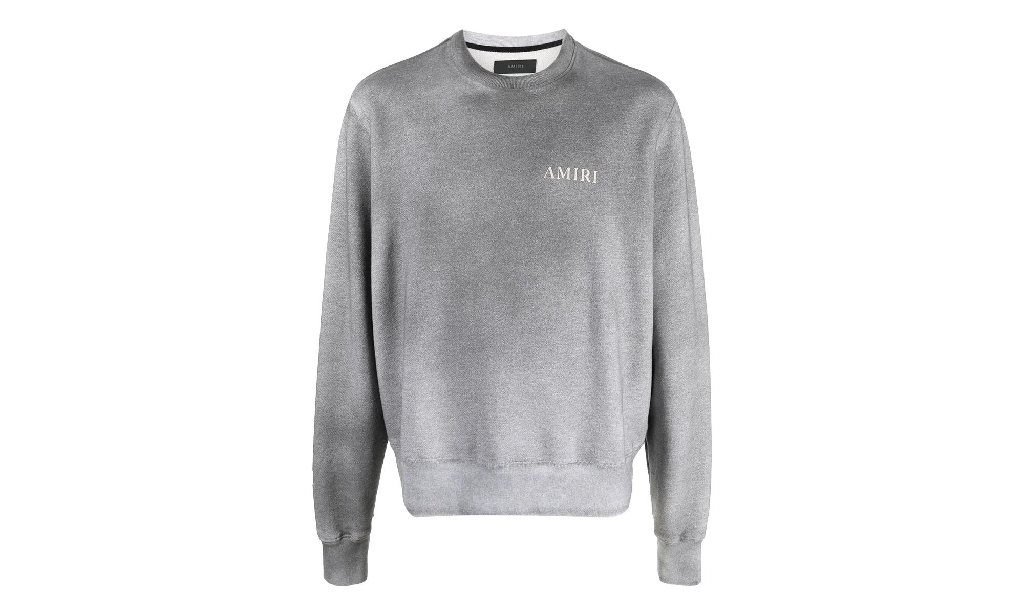 Aged Puff Logo Crewneck Sweatshirt "Grey" AW22MJL052 030