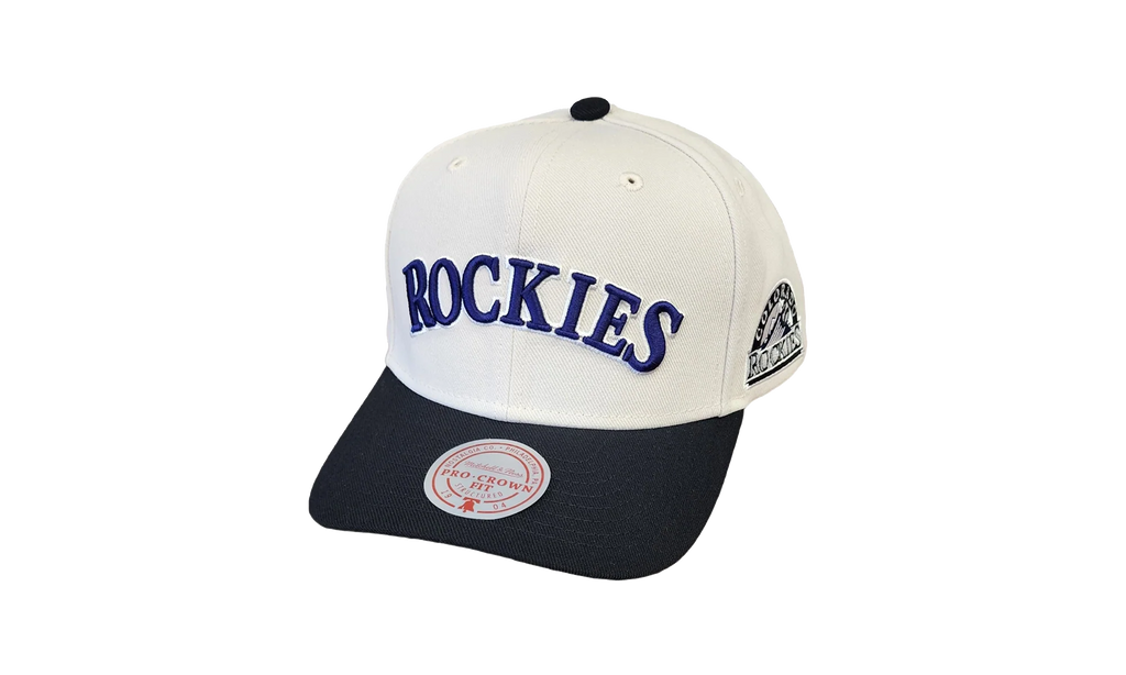 MLB Cooperstown Off Word Pro Snapback Cap "Colorado Rockies - Off White" HP11517 CROOFWH